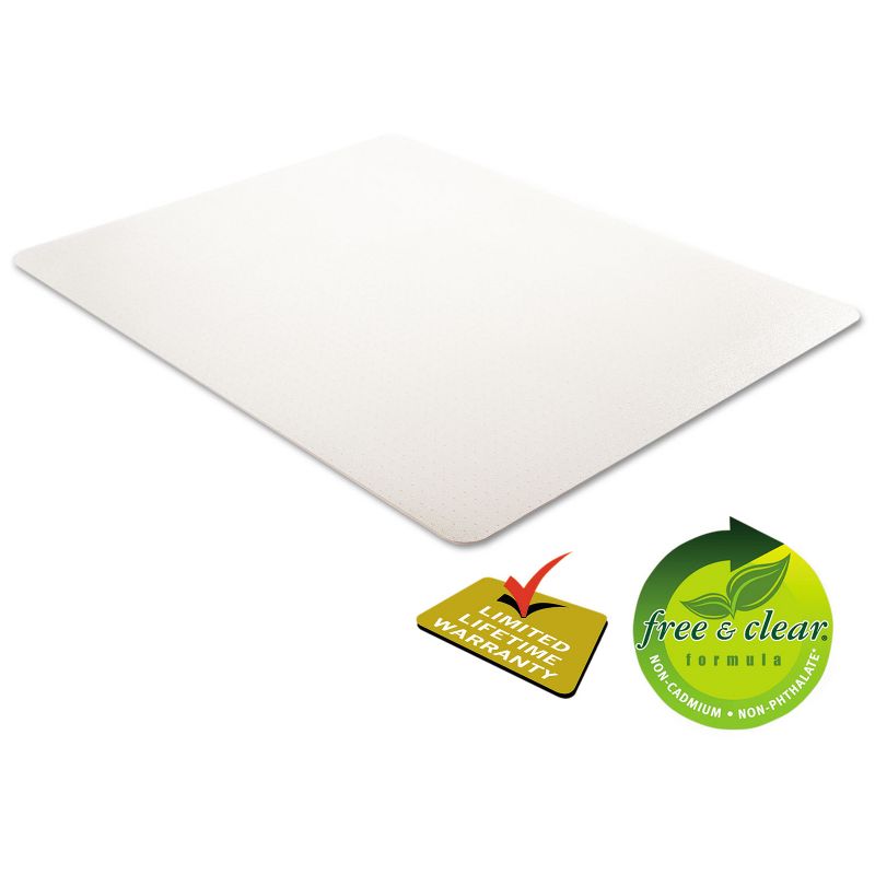 3'10"x5' Rectangle Solid Office Chair Mat Clear - Deflecto
