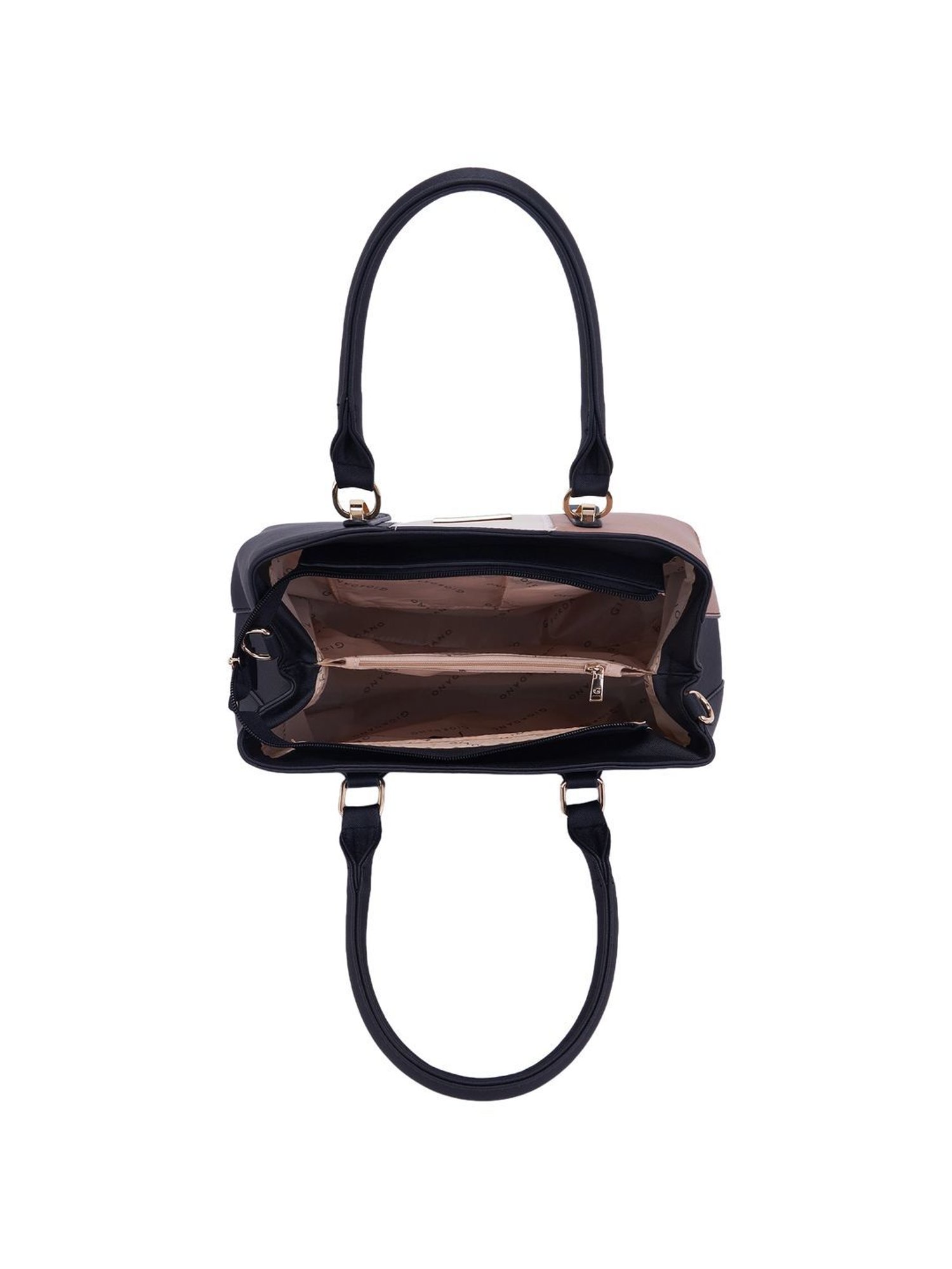 Giordano Black Color Block Medium Handbag