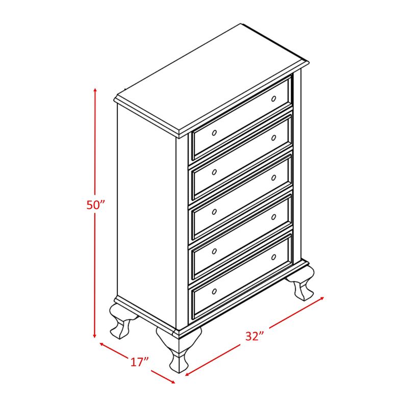 5pc Full Isabella Youth Set White - Picket House Furnishings