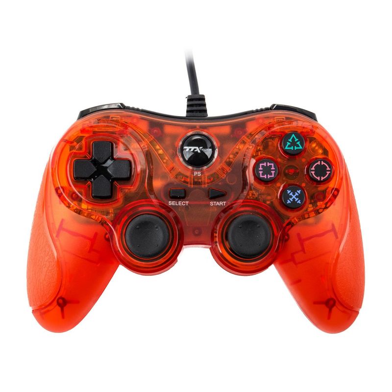 TTX Tech Wired Controller Compatible with PS3, Red