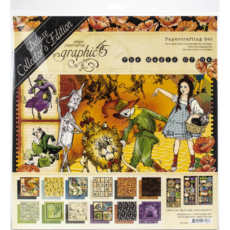 Graphic 45 Deluxe Collector's Edition Pack 12"X12"-Magic Of Oz