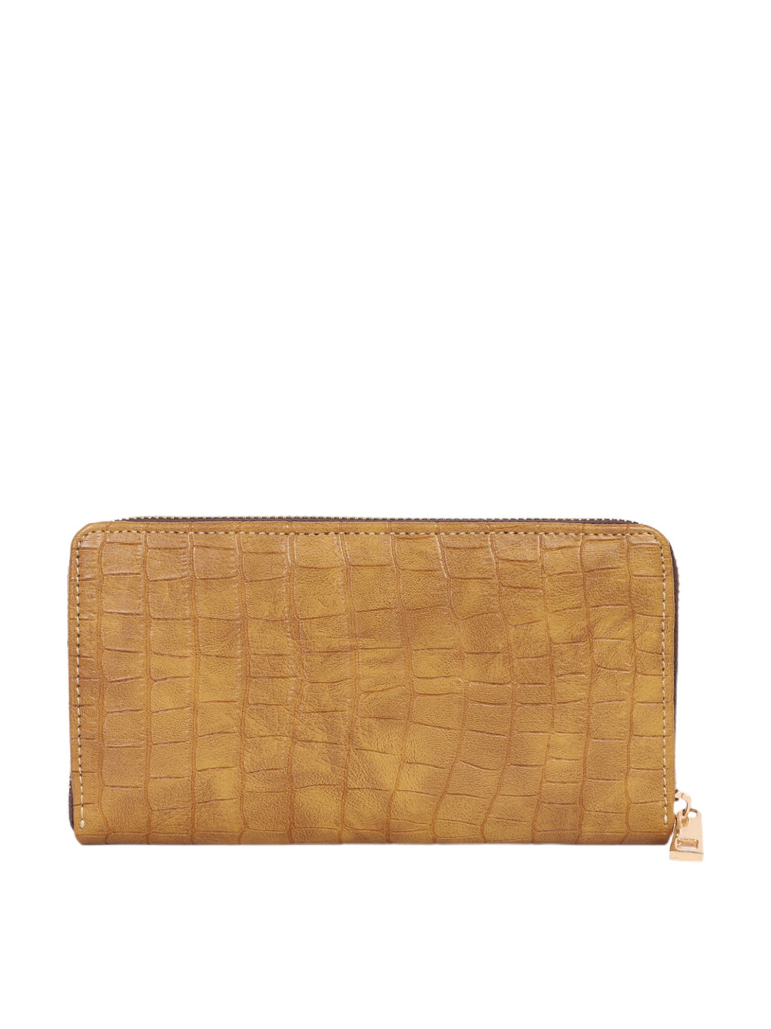 Bagsy Malone Tan Textured Zip Around Wallet for Women