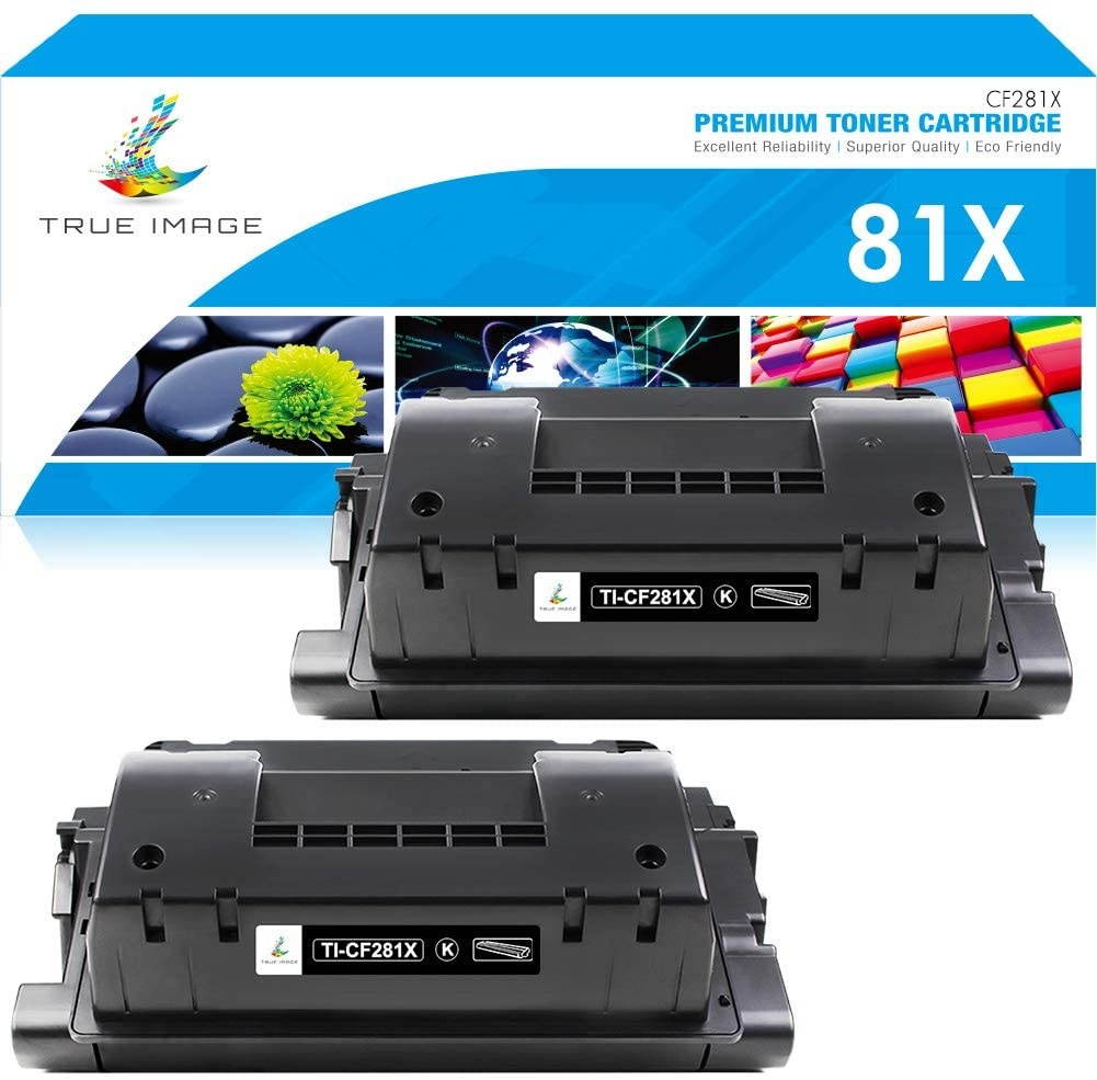 TRUE IMAGE Compatible Toner Cartridge Replacement for CF281X 81X 81A CF281A Laserjet Enterprise MFP M605 M604 Toner M605N M605DN M605X M604N M604DN M630 M630dn M606 M630h M630z M630f (Black, 2-Pack)