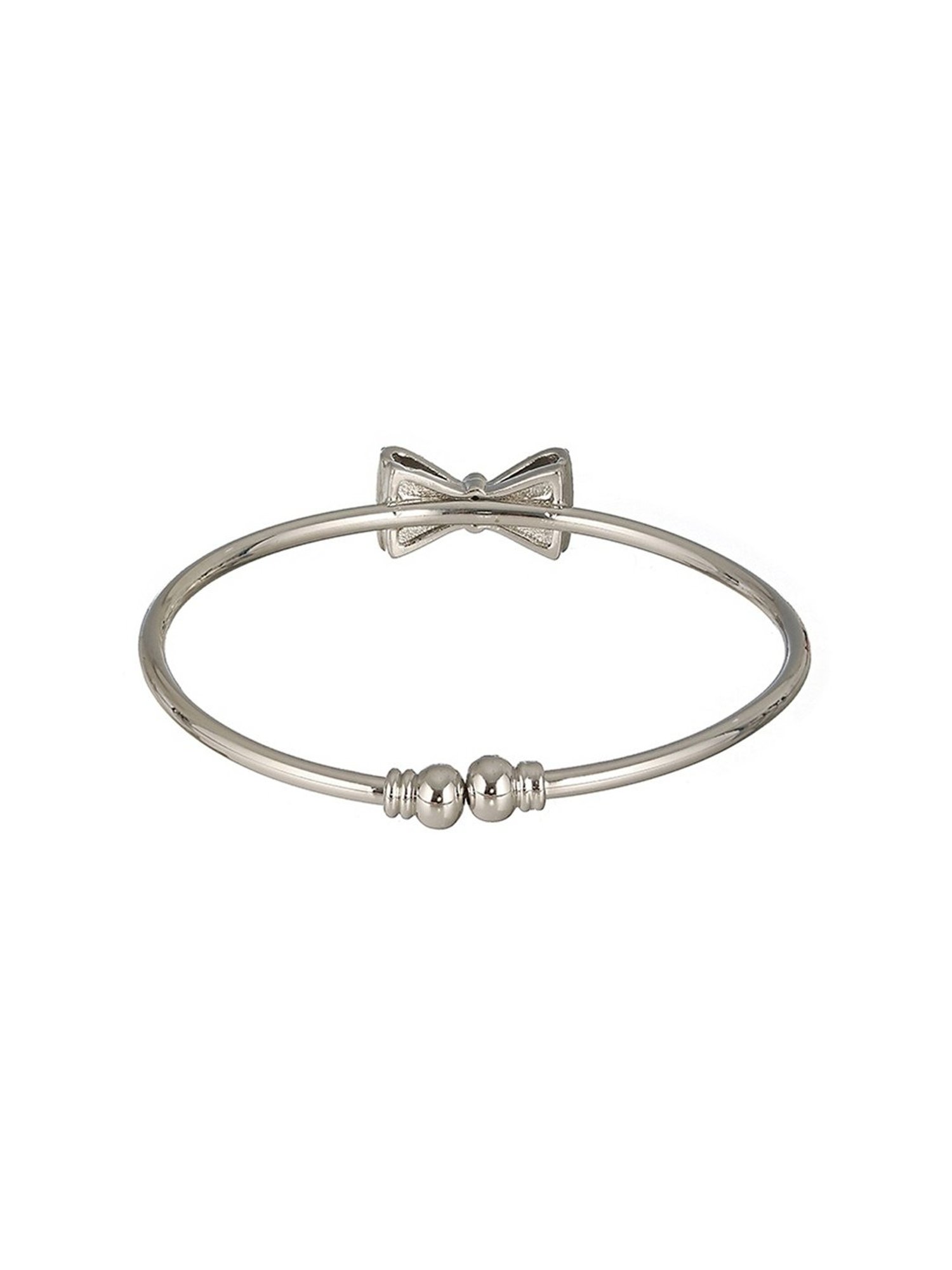 Prita by Priyaasi Studded Bow Rose Gold-Plated Cuff Bracelet