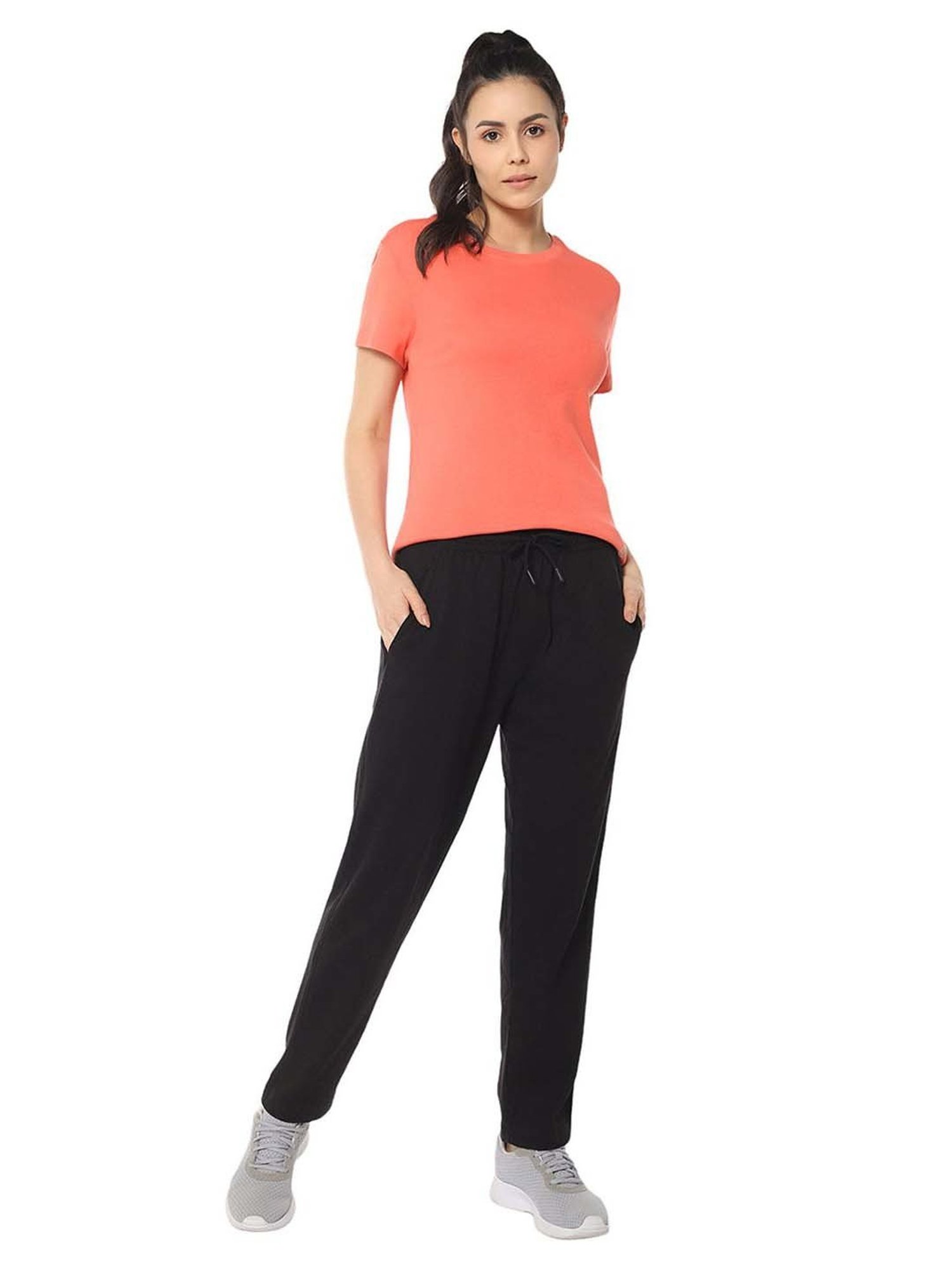 KENDALL + KYLIE Black Cotton Sports Tights