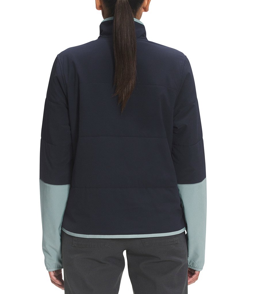 The North Face Snap-Front Long Sleeve Colorblock Mountain Sweatshirt Jacket
