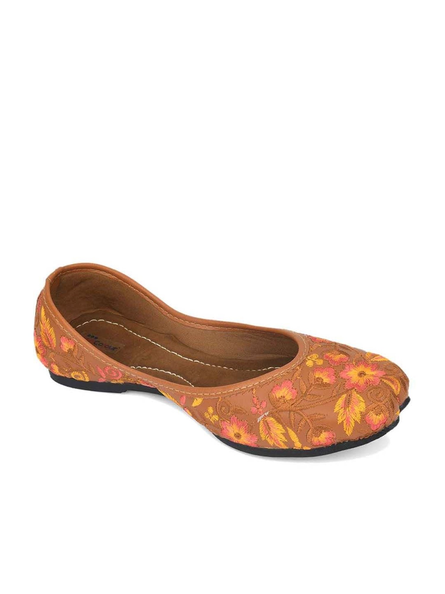 Desi Colour Women's Brown Ethnic Juttis