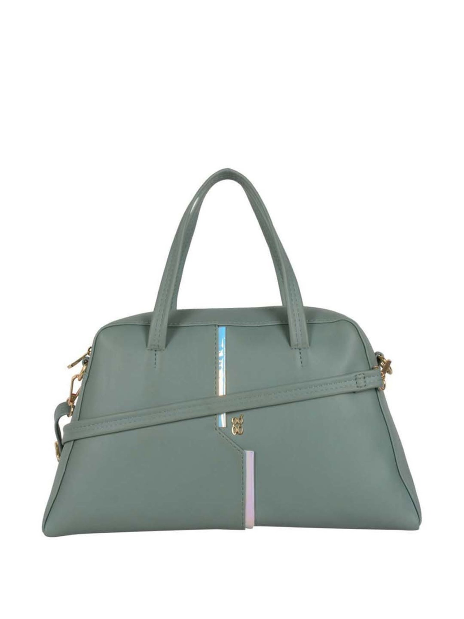 Baggit Green Solid Medium Handbag