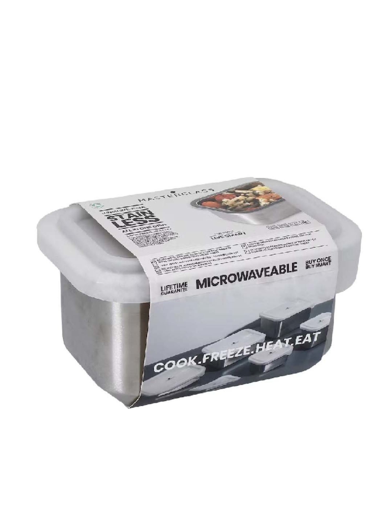 MasterClass Grey Stainless Steel Snack Dish (0.75 L)