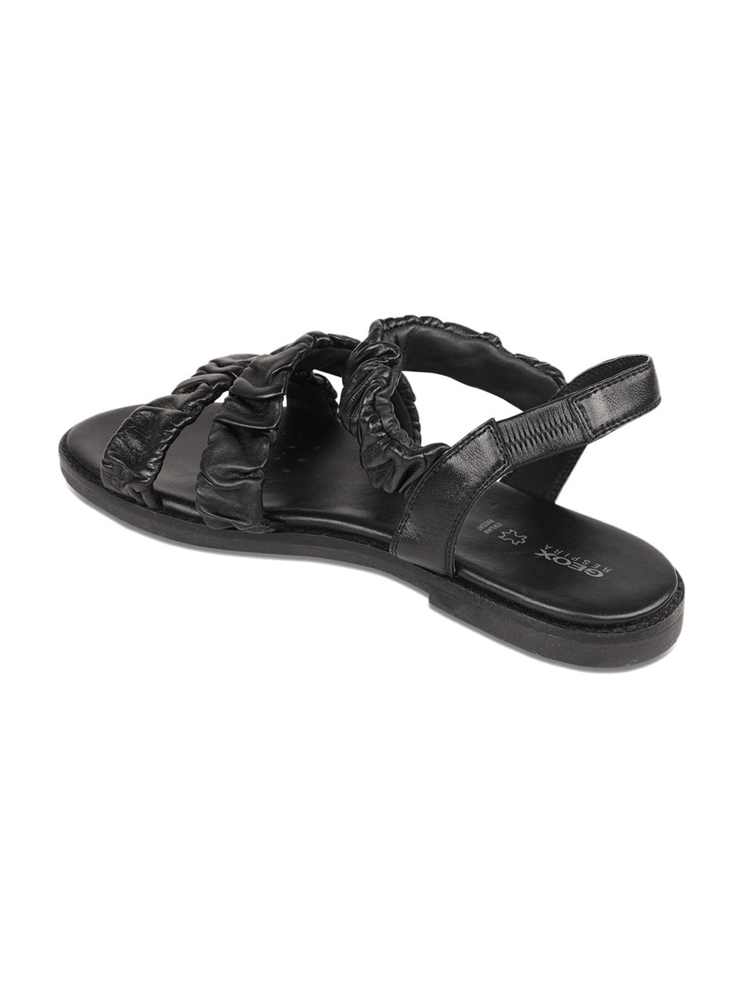 Geox Women's Black Ankle Strap Sandals
