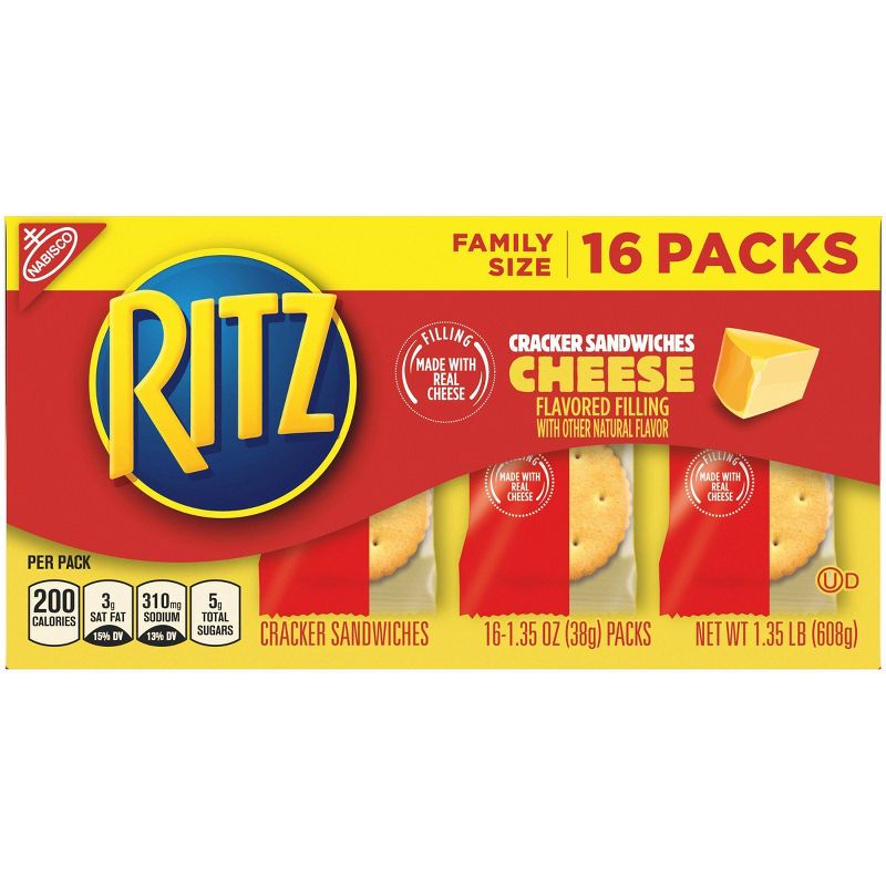 Ritz Cracker Sandwiches with Cheese - Family Size - 16ct/1.35oz
