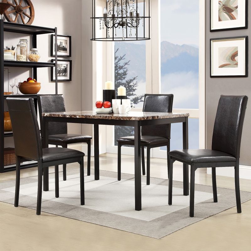 Agi Mid-Century Dining Chair in Walnut Wood and Beige Fabric - Armen Living