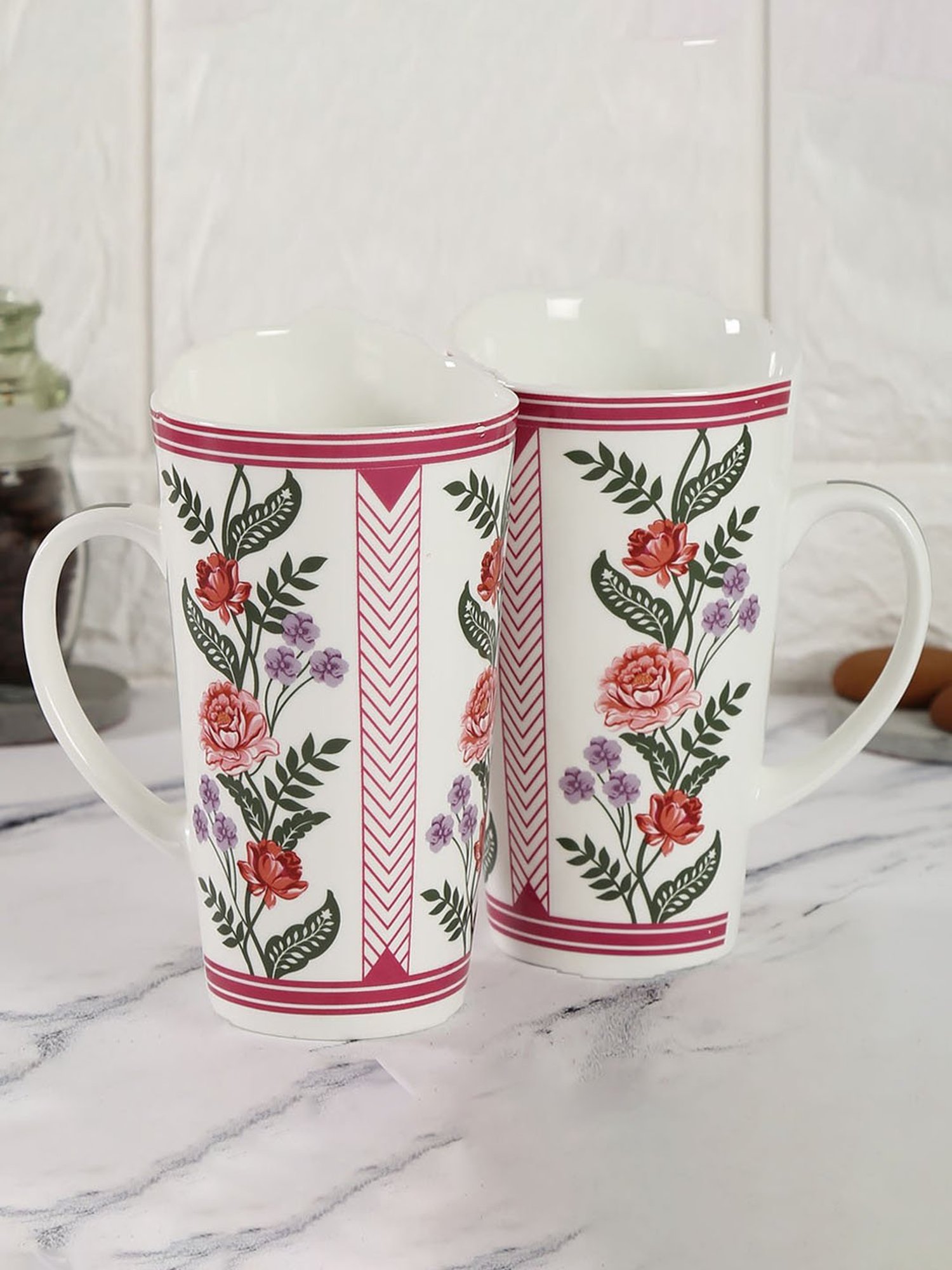 India Circus by Krsnaa Multicolor Ceramic 530 ML Mugs - Set of 2