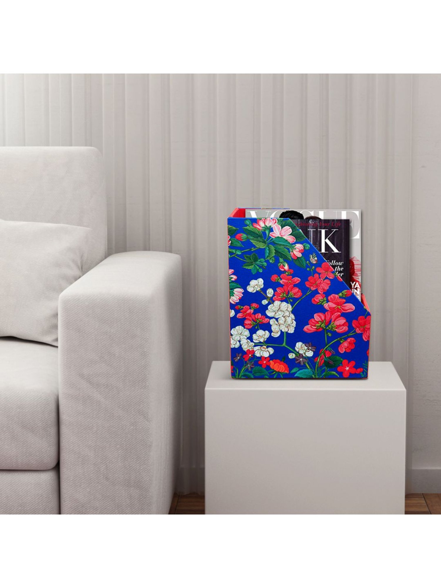 SEJ by Nisha Gupta Blue Magazine Rack - Set of 1