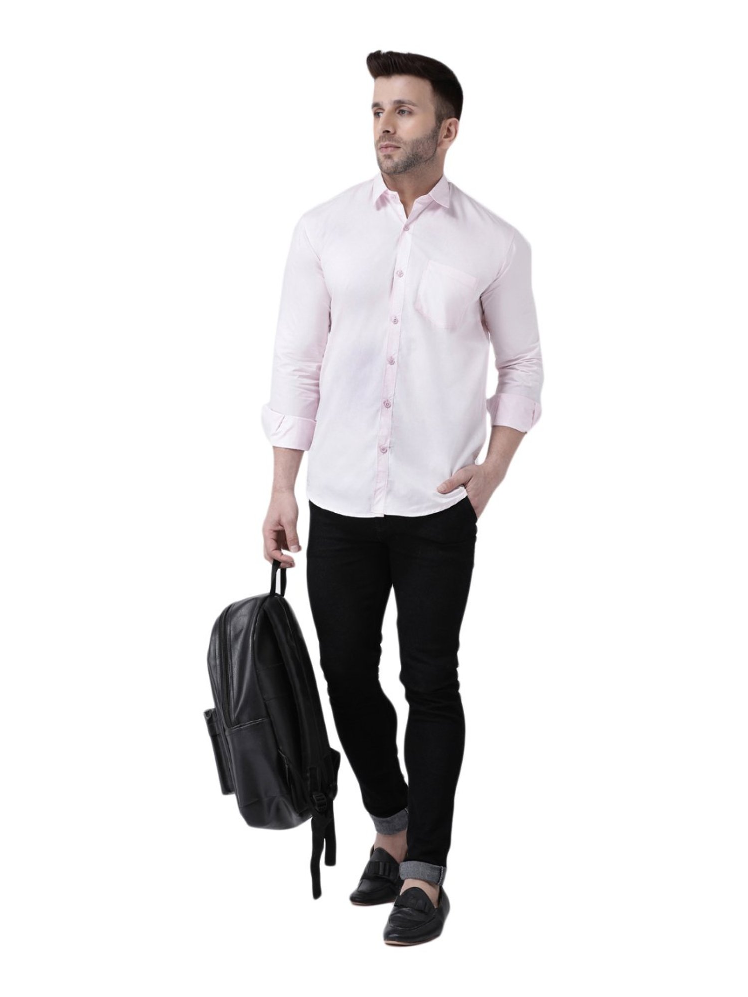 Hang Up Pink Cotton Slim Fit Shirt