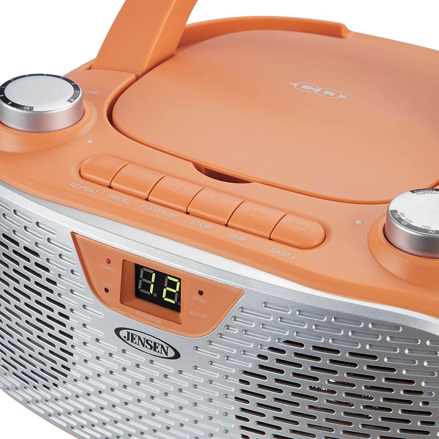 JENSEN CD-485-CL Portable Stereo CD Player with AM/FM Stereo Radio