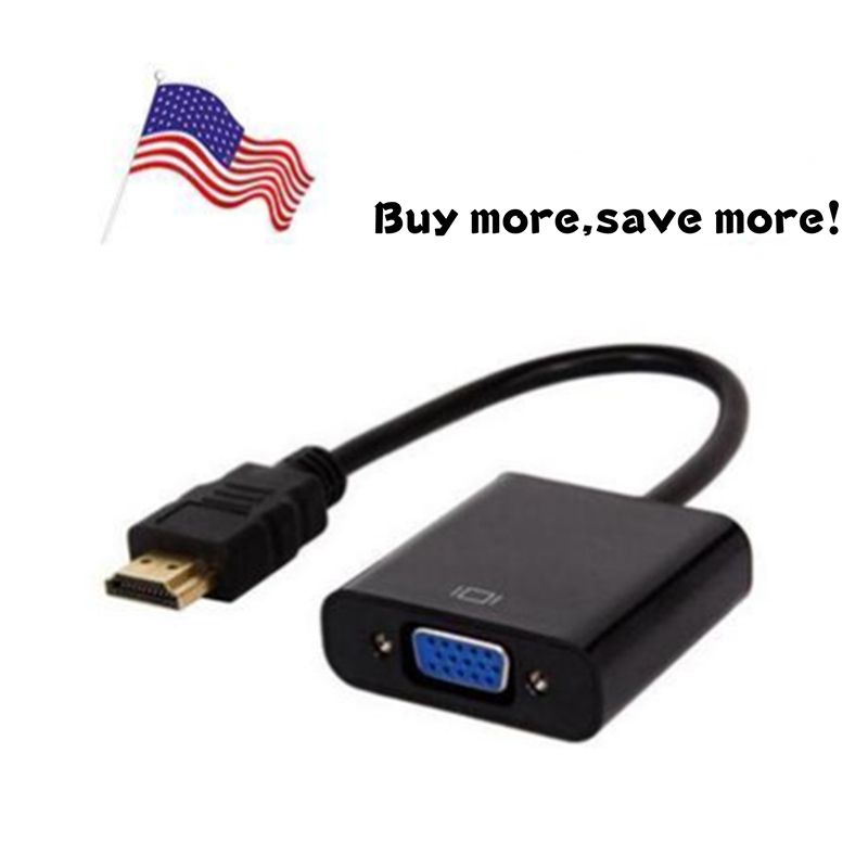 1080P HDMI TO VGA Cable Wire HDMI Male to VGA Female Video Converter Adapter Cable for PC DVD HDTV