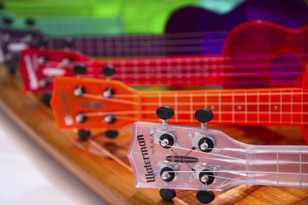 Kala Gloss All Clear Transparent Ice Waterman Soprano Ukulele with Tote Bag