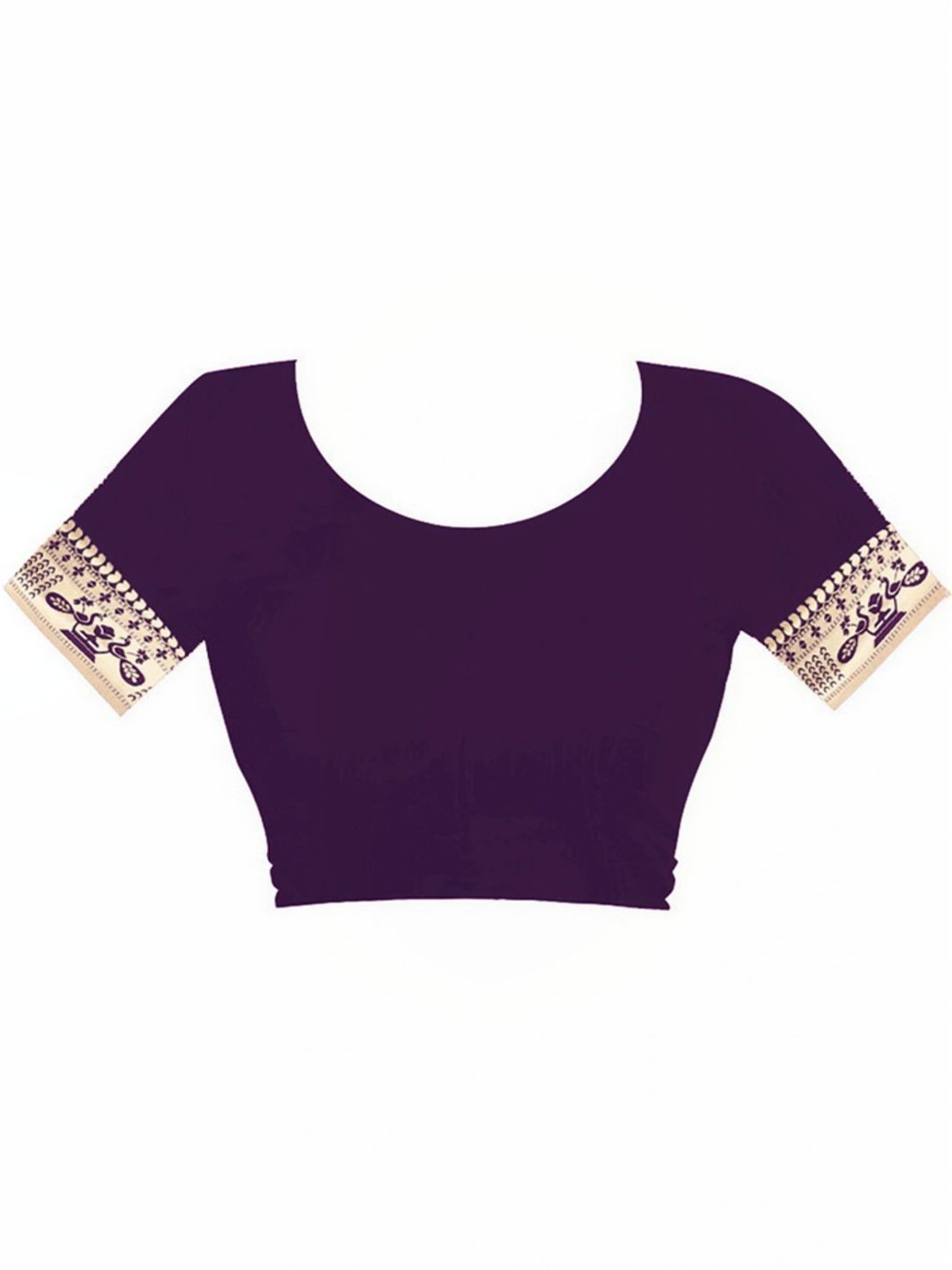 Unnati Silks Red Silk Printed Saree With Unstitched Blouse