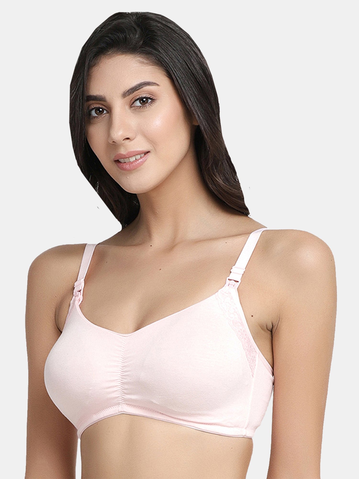 Inner Sense Pink & White Full Coverage Maternity Bra - Pack of 3