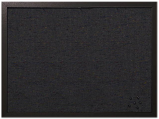 Bi-Silque FB0471168 MasterVision Designer Fabric Bulletin Board, 24X18, Black Fabric/Black Frame