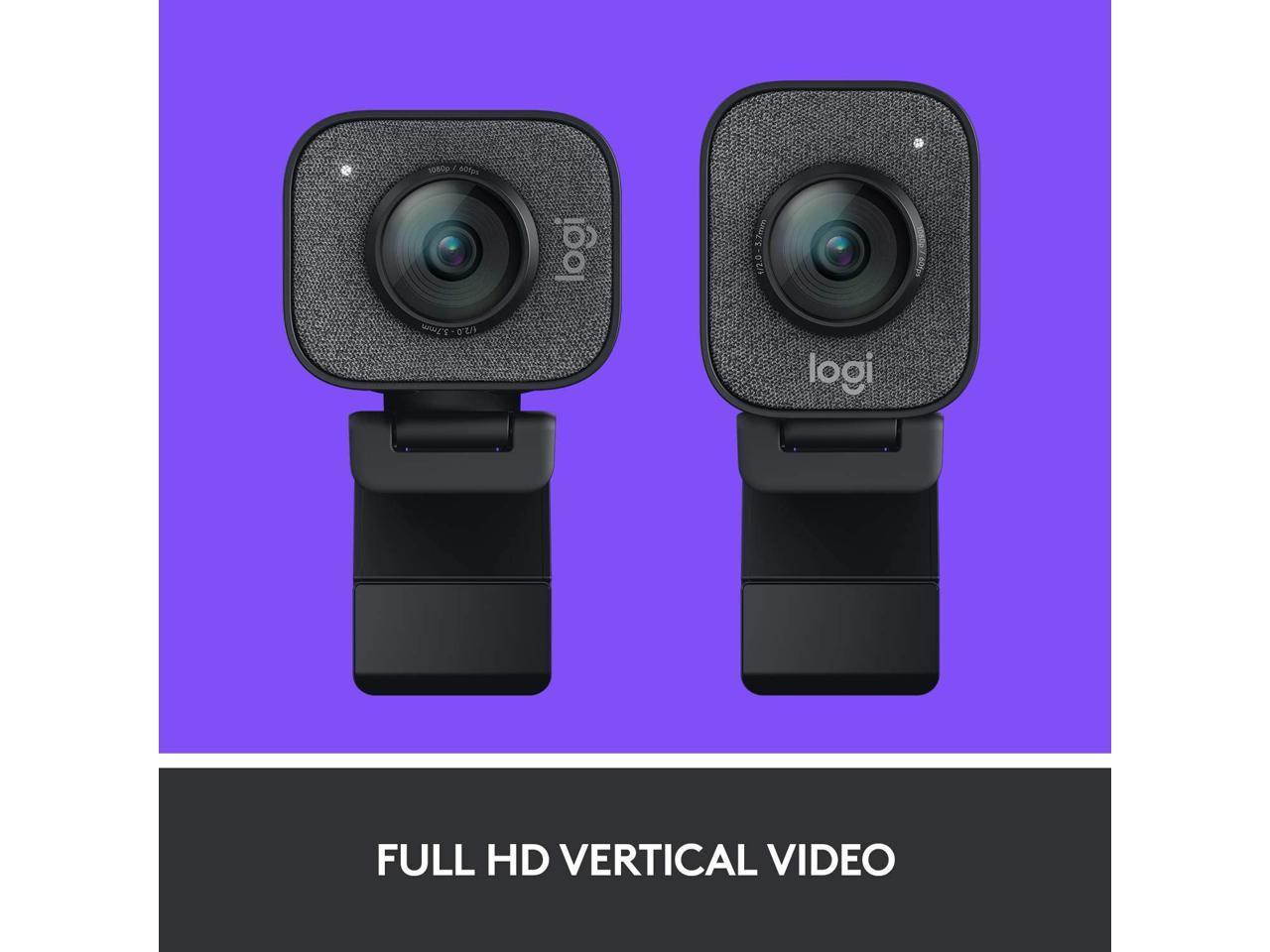 Logitech StreamCam - 1080P HD 60fps Streaming Webcam with USB-C and Built-in Microphone - USB Computer Camera for Gaming Conferencing , Mac Xbox YouTube Skype OBS, Free-Driver Fast Autofocus