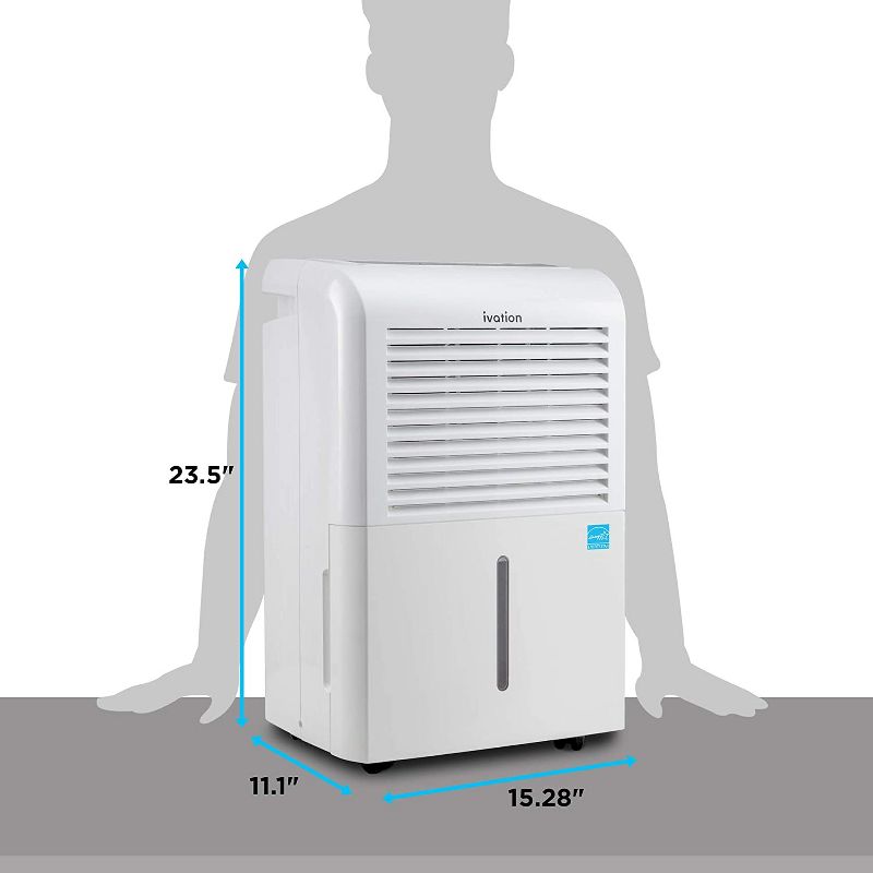 Ivation 4,500 Sq Ft Energy Star Dehumidifier with Pump, Large Capacity Compressor Includes Programmable Humidity, Hose Connector, Auto Shutoff and Restart and Washable Filter (4,500 Sq Ft W/ Pump)