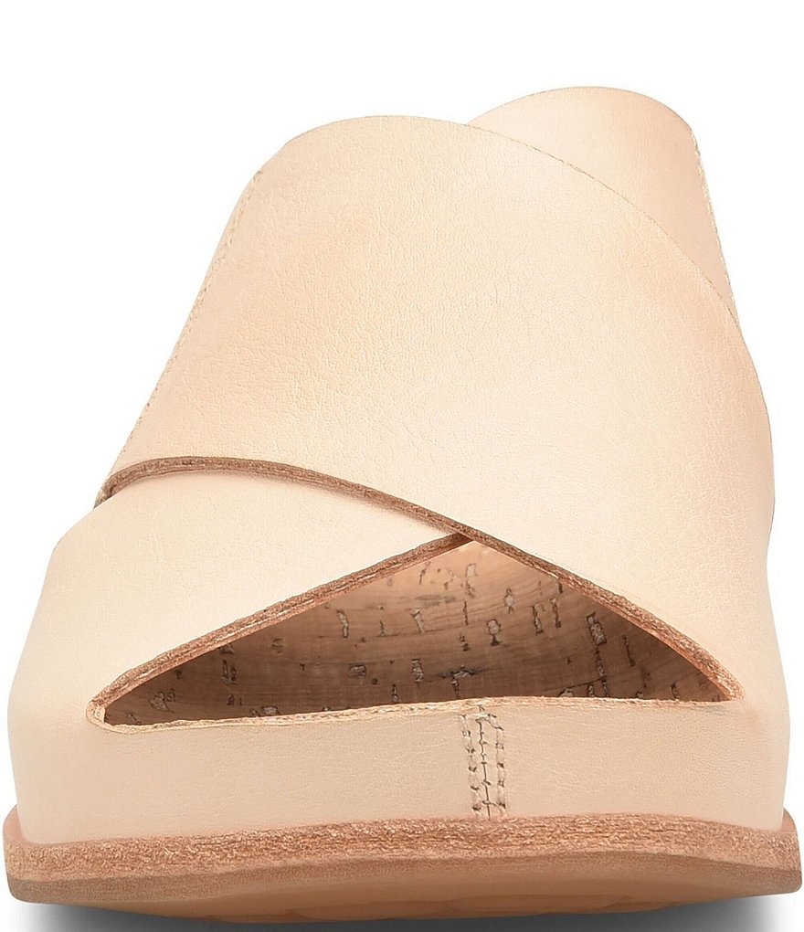 Kork-Ease Tutsi Cross Band Leather Slide Sandals