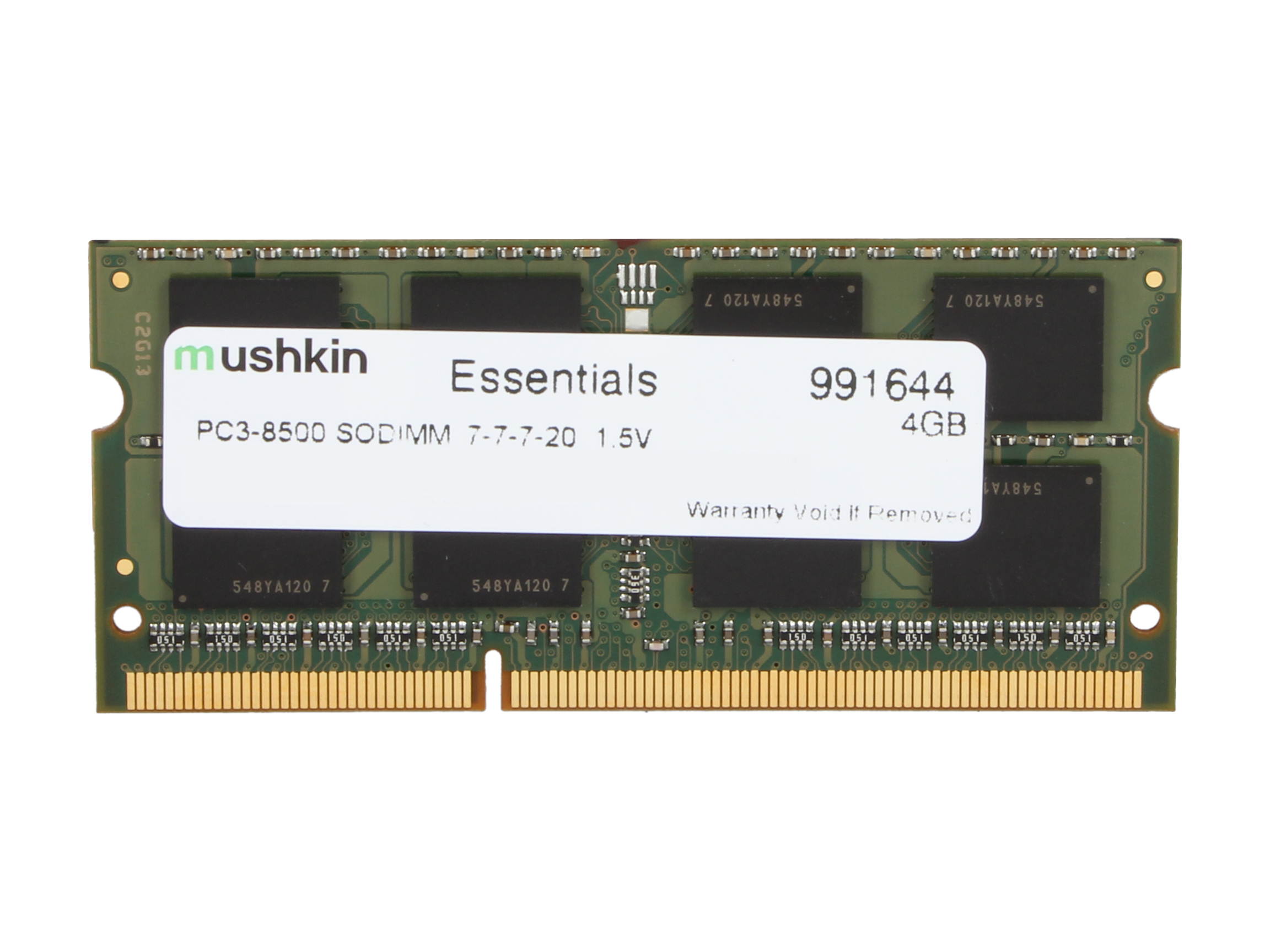 Mushkin Enhanced 2GB 204-Pin DDR3 SO-DIMM DDR3 1066 (PC3 8500) Laptop Memory Model 991643