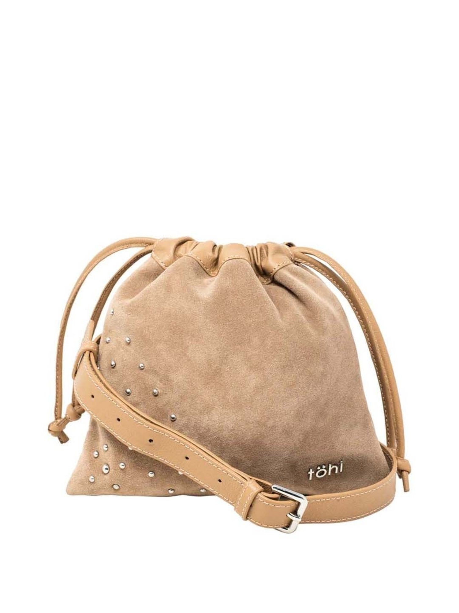 Tohl Beige Rivets Waist Pouch for Women