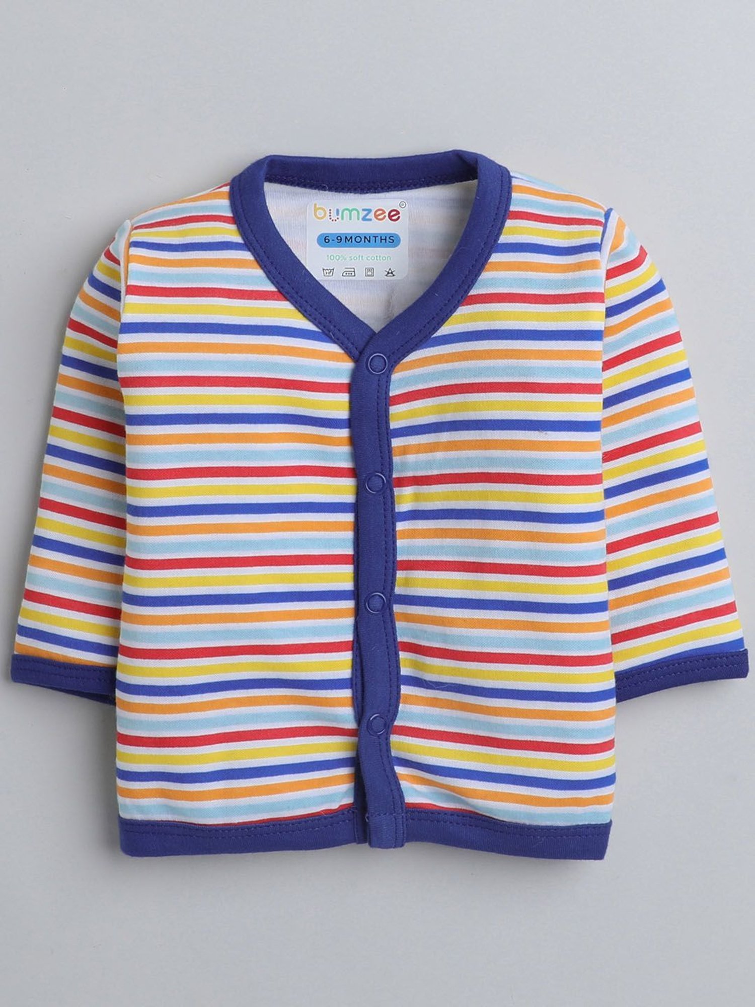 Bumzee Kids Multicolor Printed Full Sleeves Jhablas (Pack Of 3)