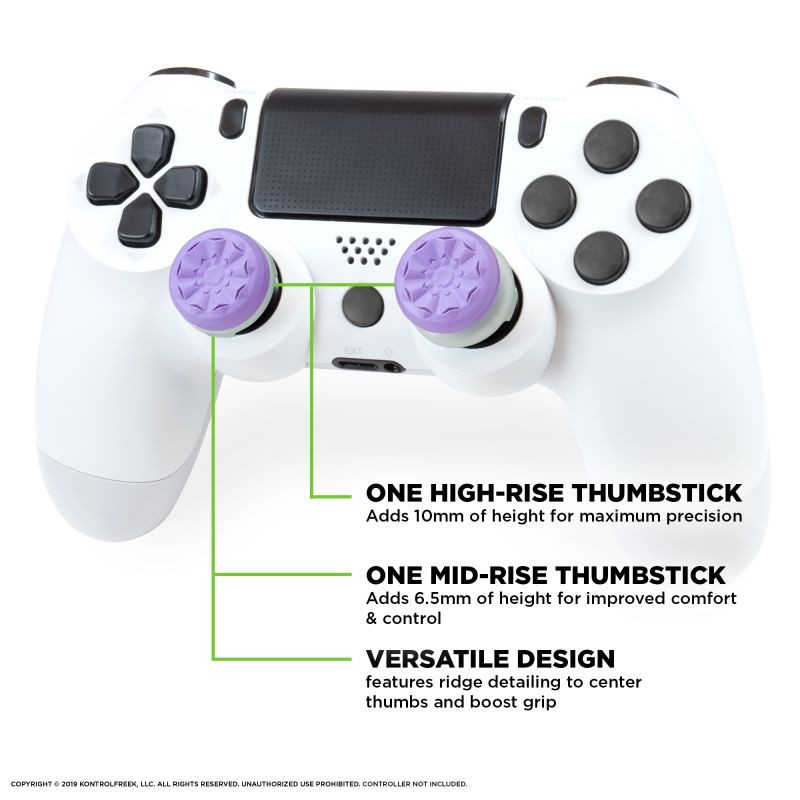 kontrolfreek fps freek galaxy purple performance thumbsticks for playstation 4 controller (ps4)