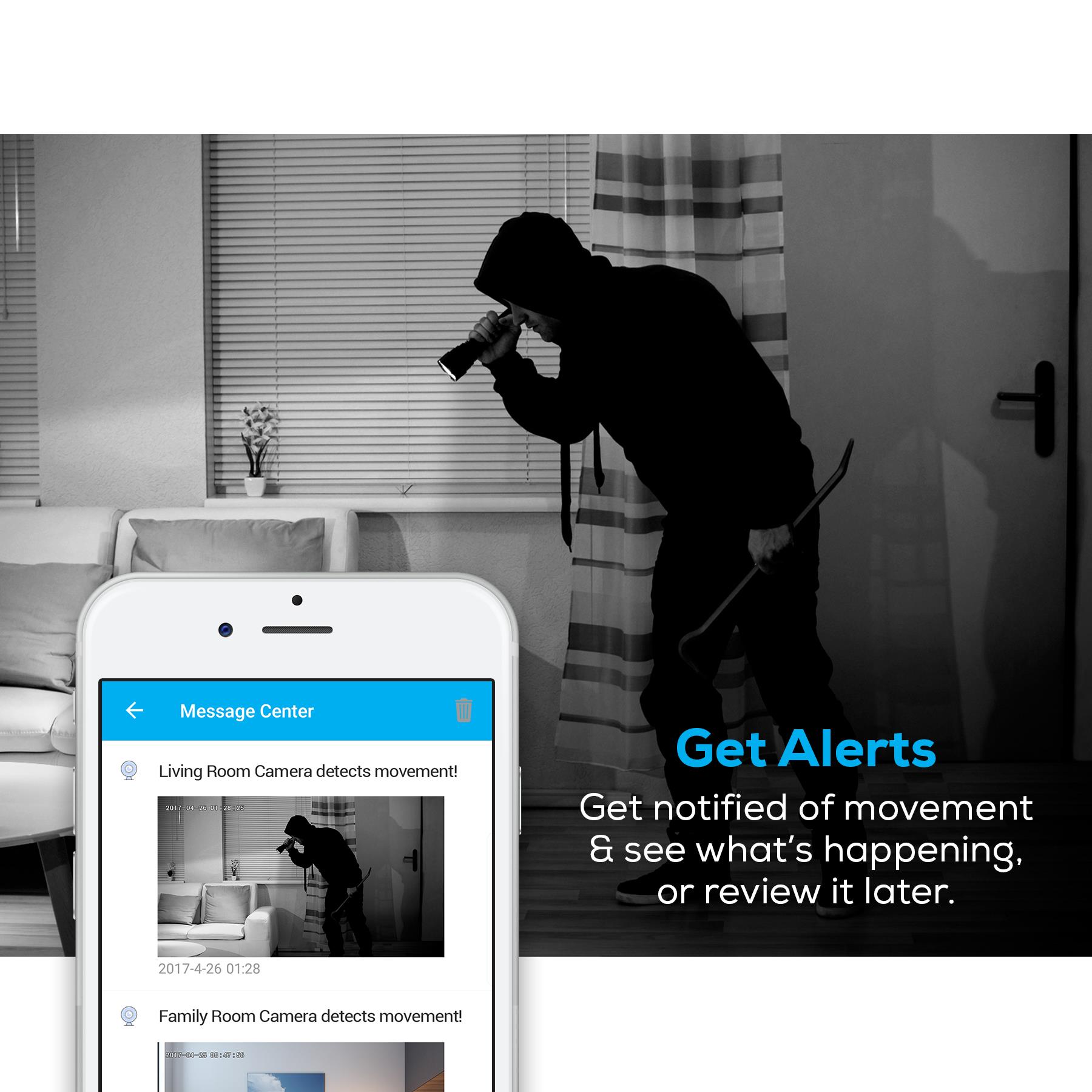 Geeni SENTINEL 1080p HD Pan & Tilt Security Camera &ndash; Indoor Security Camera for Home Security &ndash; No Hub Required &ndash; Works with Amazon Alexa, Google Assistant & Microsoft Cortana, Requires 2.4 GHz Wi-Fi