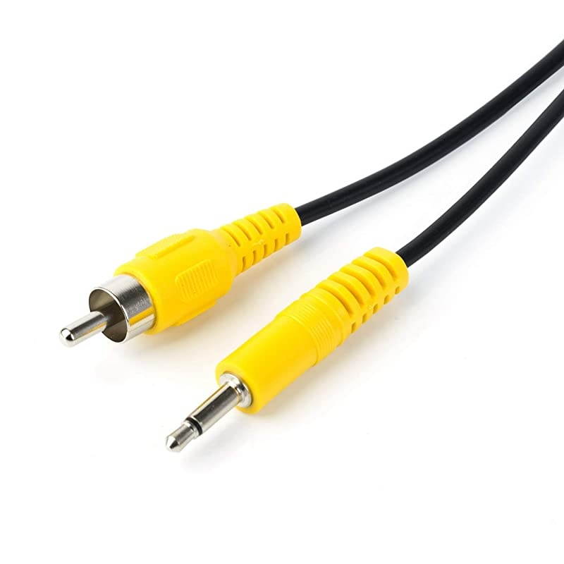 5Ft 3.5mm 1/8 inch Mono Male Plug to RCA Male Jack Audio Cable Cord Gold Plated 1.5m