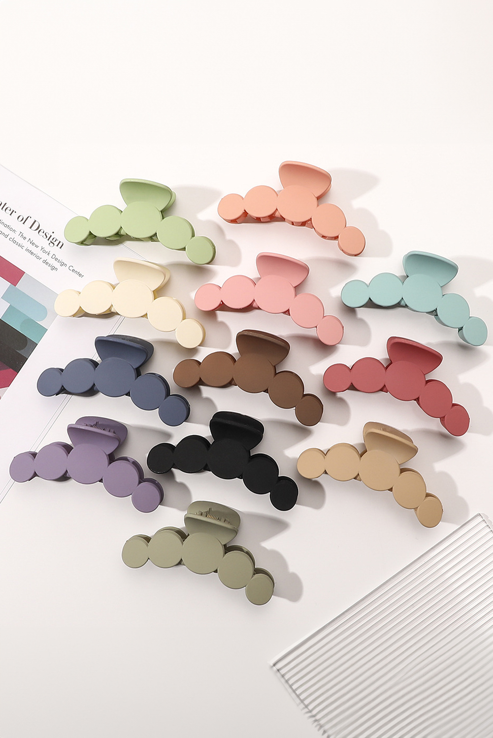 Rosy Flower Hair Claw Clip