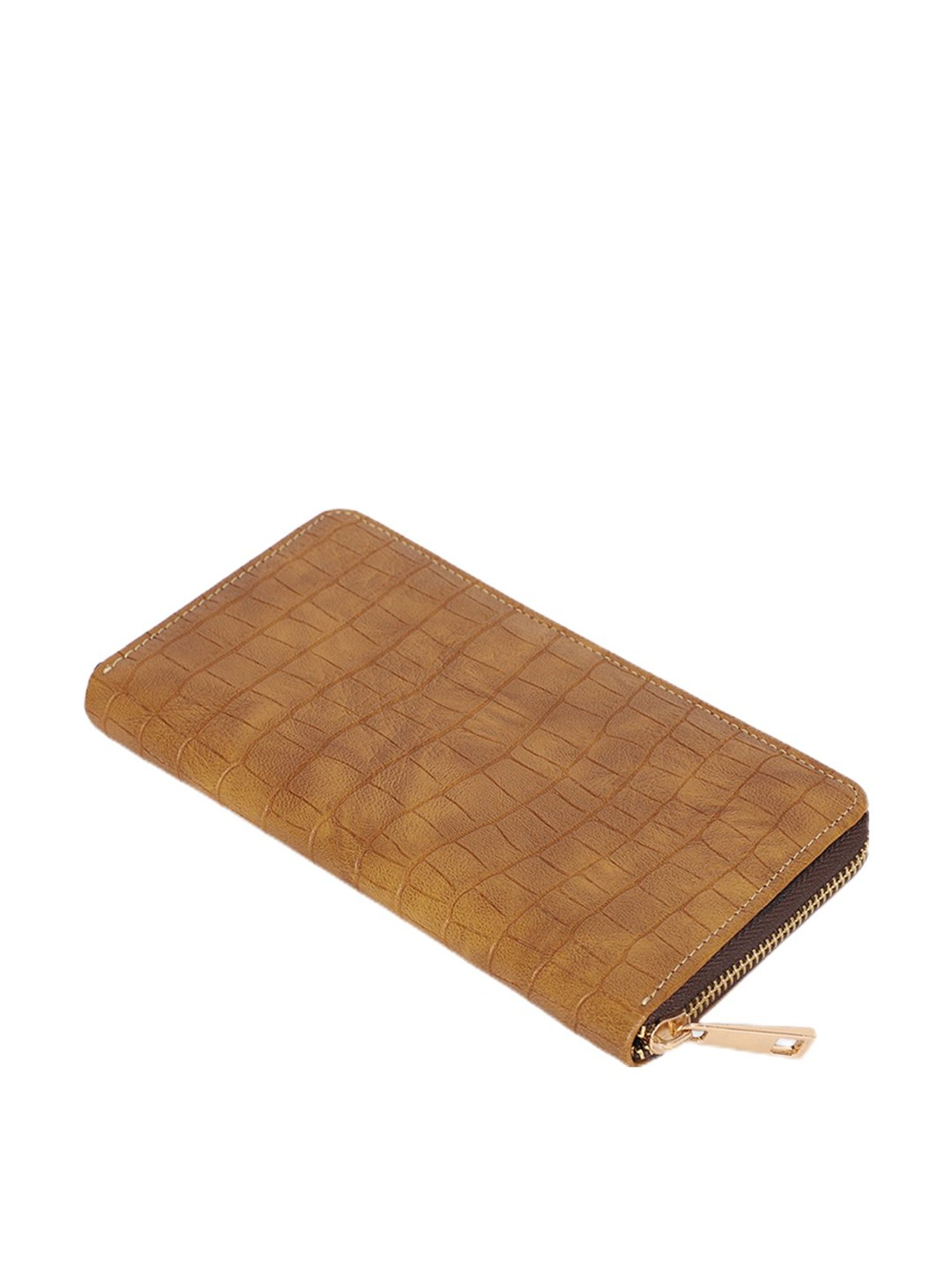 Bagsy Malone Tan Textured Zip Around Wallet for Women