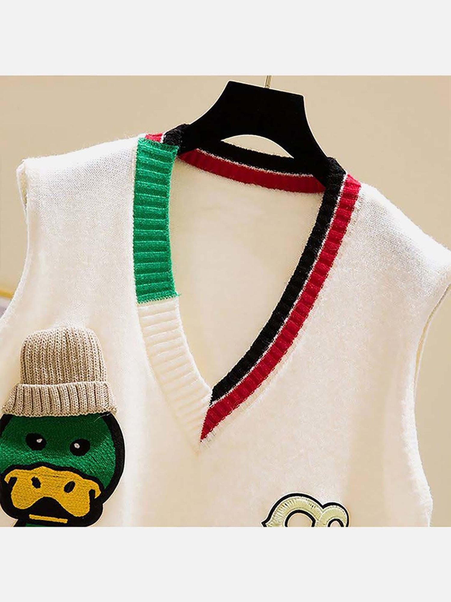 Little Surprise Box Kids Cream Printed Sweater