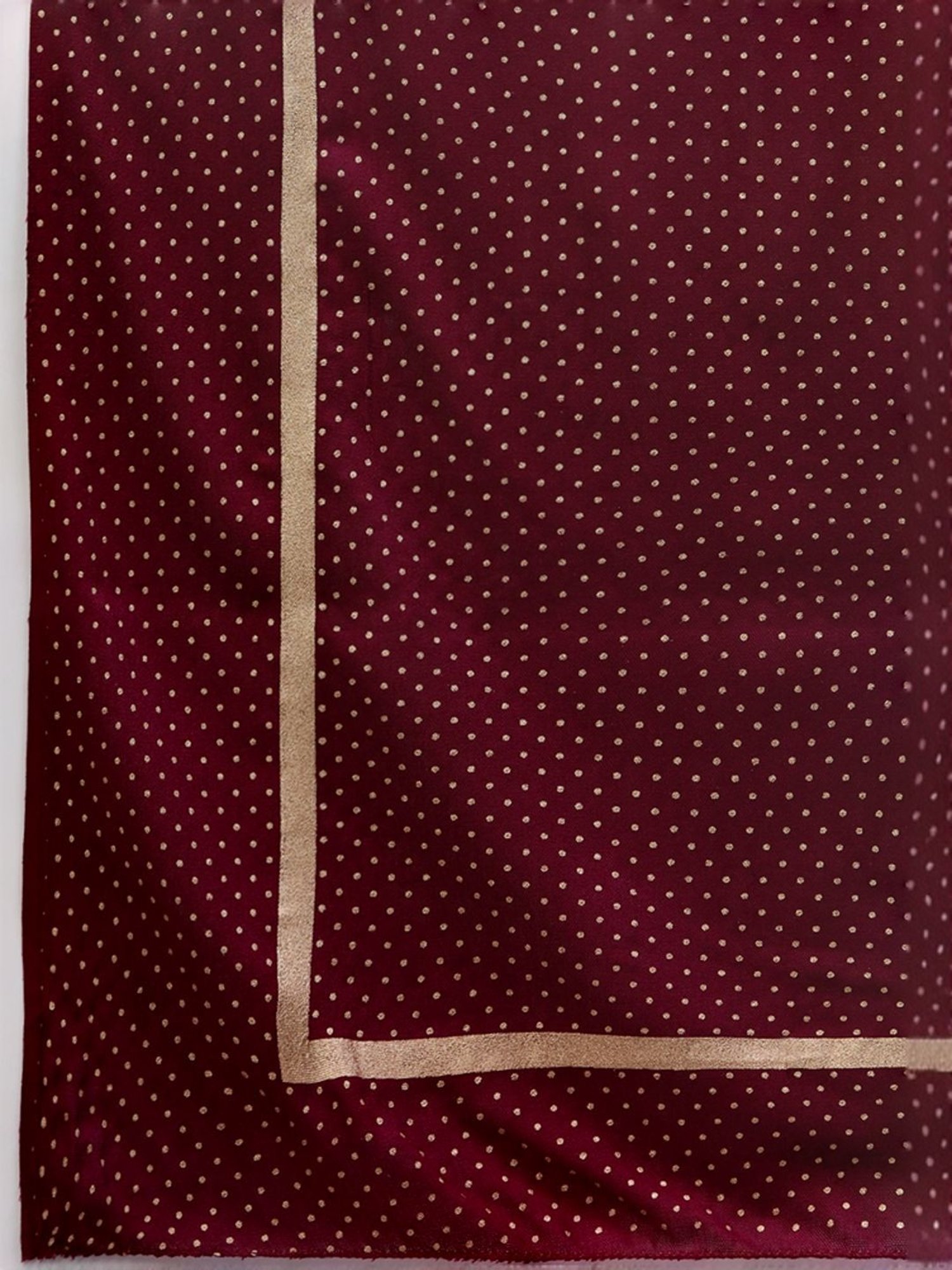 Stylum Wine Printed Dress with Dupatta