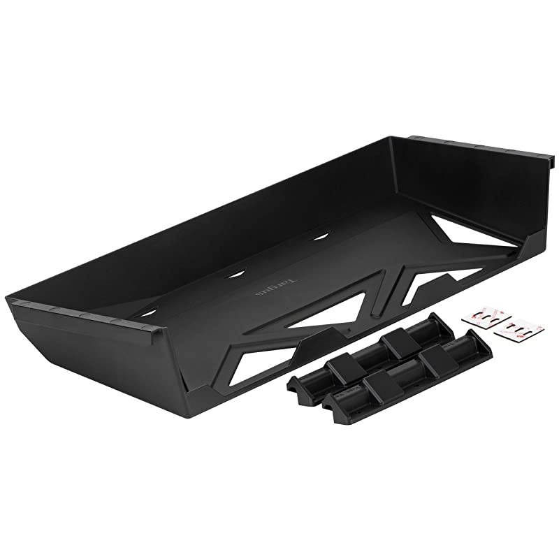 UnderDesk Sliding Laptop Docking Station Tray with Mounting Brackets and Cutouts for Cable Management ACX001USZ