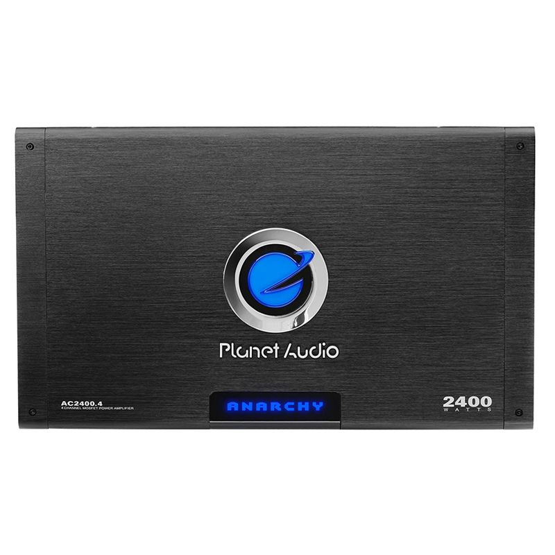 Planet Audio AC2400.4 Anarchy 2400 Watt 4 Channel Full Range Class A/B MOSFET Power 2-4 Ohm Stable Car Amplifier with Remote
