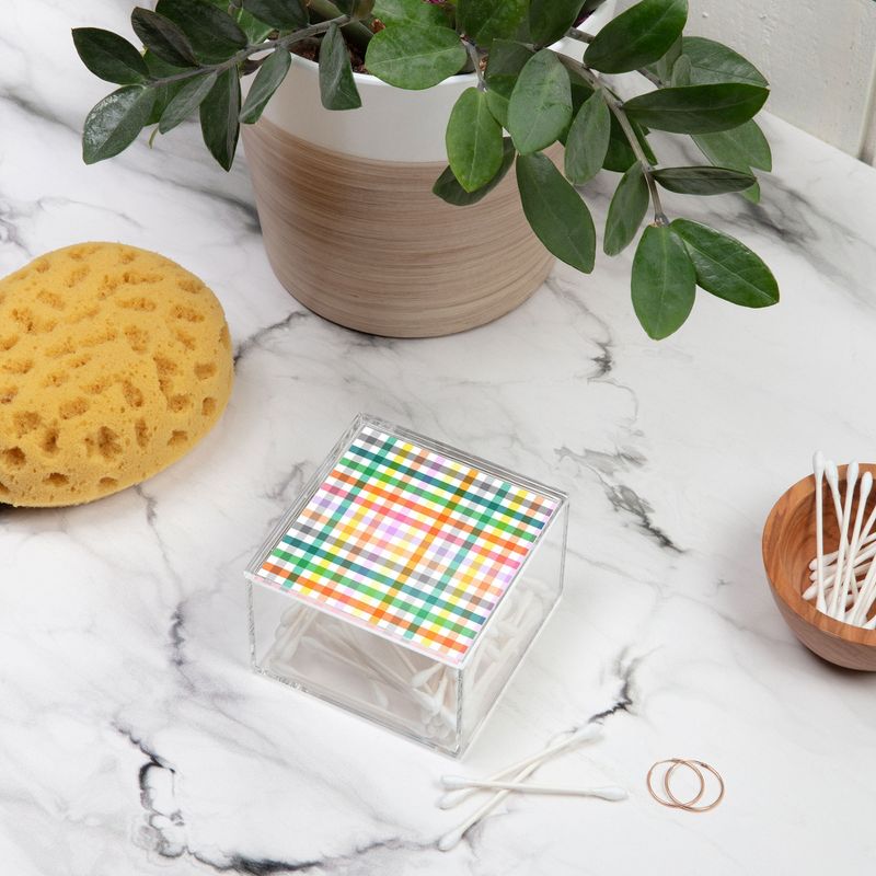 Ninola Design Vichy Spring Colorful Picnic 4" x 4" Acrylic Box - Deny Designs