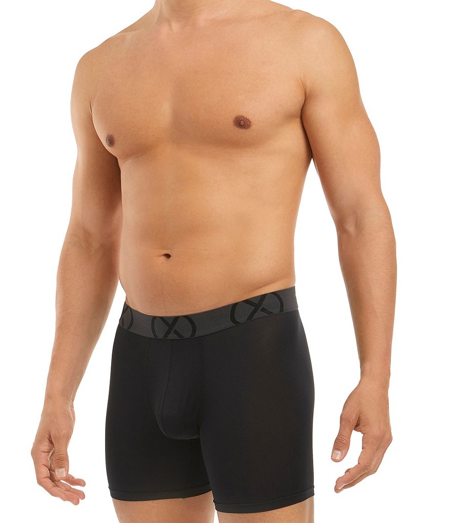 2(X)IST Sport Mesh Solid Black Trunks 3-Pack