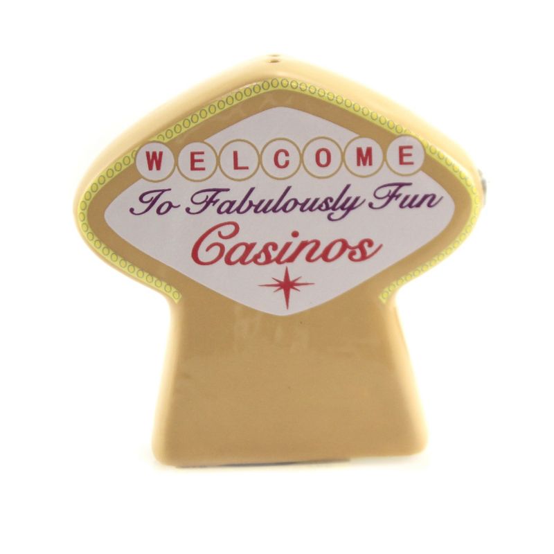 Tabletop 3.75" Magnetic Casino Fun Salt Pepper Las Vegas Showgirl Set/2 Pacific Trading  -  Salt And Pepper Shaker Sets