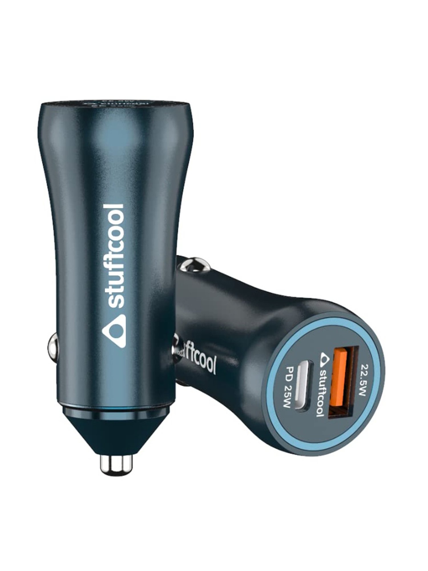 Stuffcool Ultimus 47W Dual Port Car Charger with 25W PPS PD Type C & 22.5W QC3.0 Type A Port (Blue)