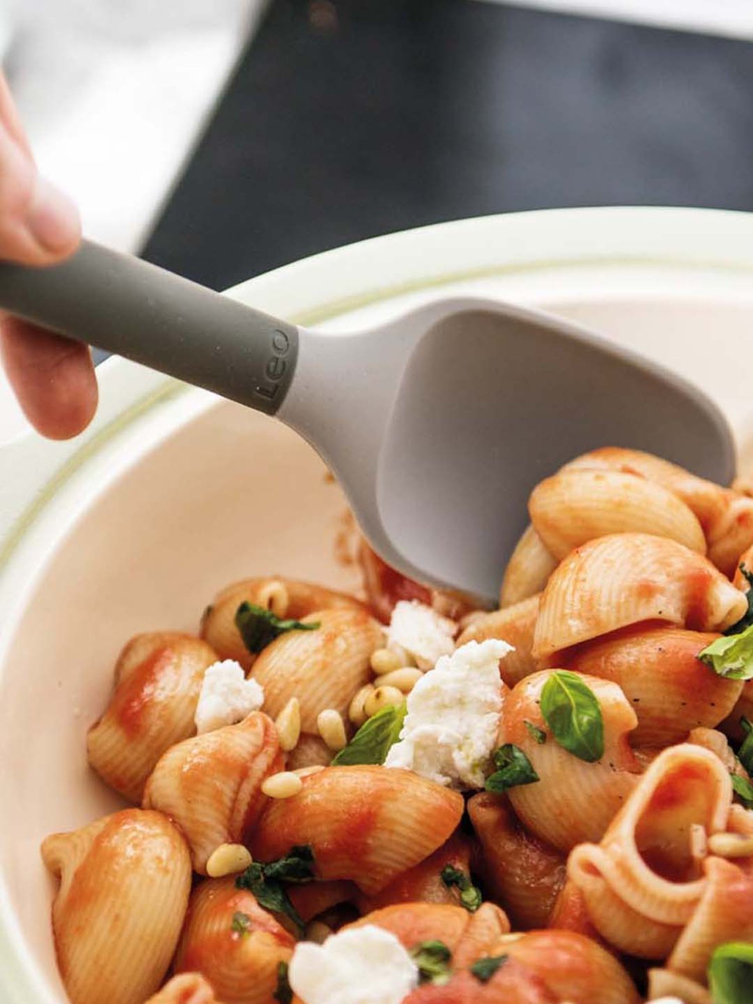 BERGHOFF Leo Grey Silicone Serving Spoon - Set of 1