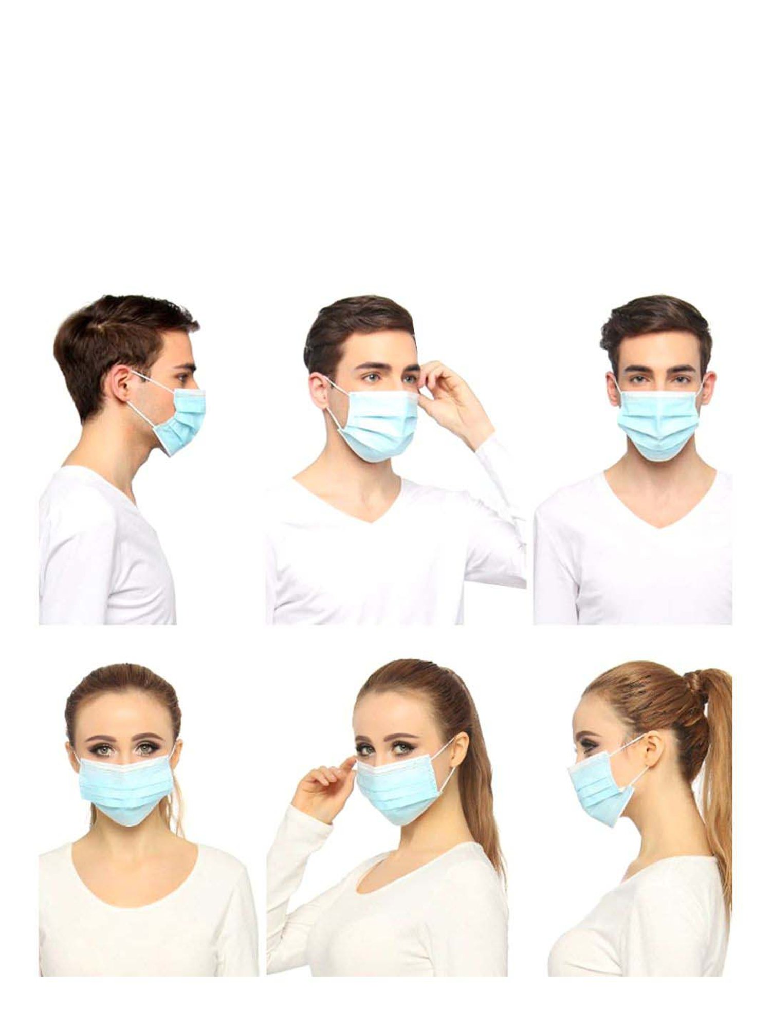 Lioncrown Combo of 25 Pcs Disposable Face Masks & Herbal Hand Sanitizer (500 ml)