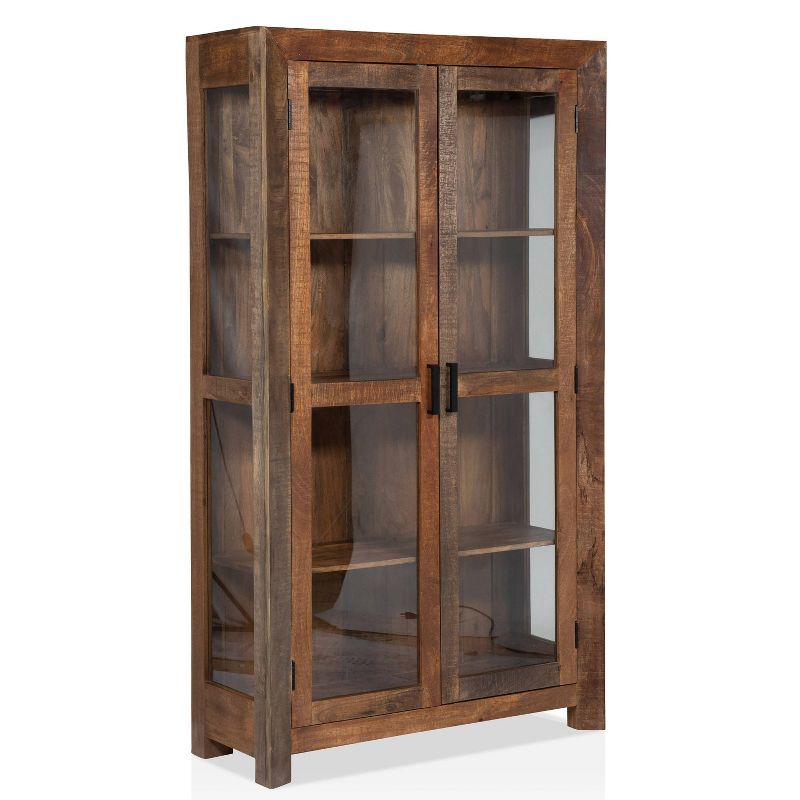 78.75" Quinto Solid Wood Bookcase Shelf Natural Rustic - HOMES: Inside + Out