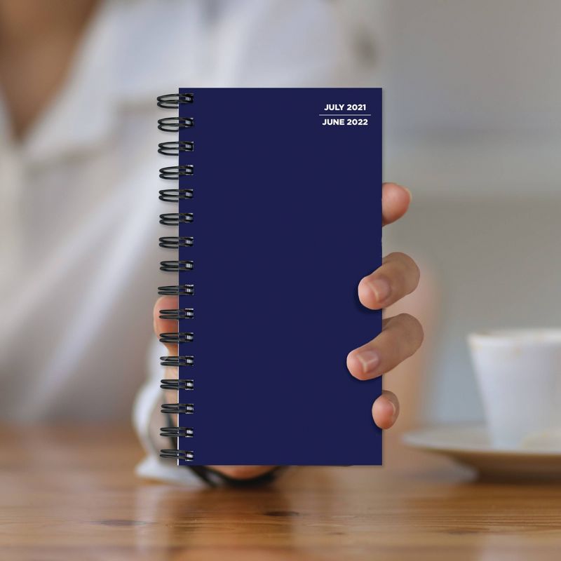 2021-22 Academic Planner 6"x3.5" Naval Blue Daily/Weekly/Monthly - The Time Factory