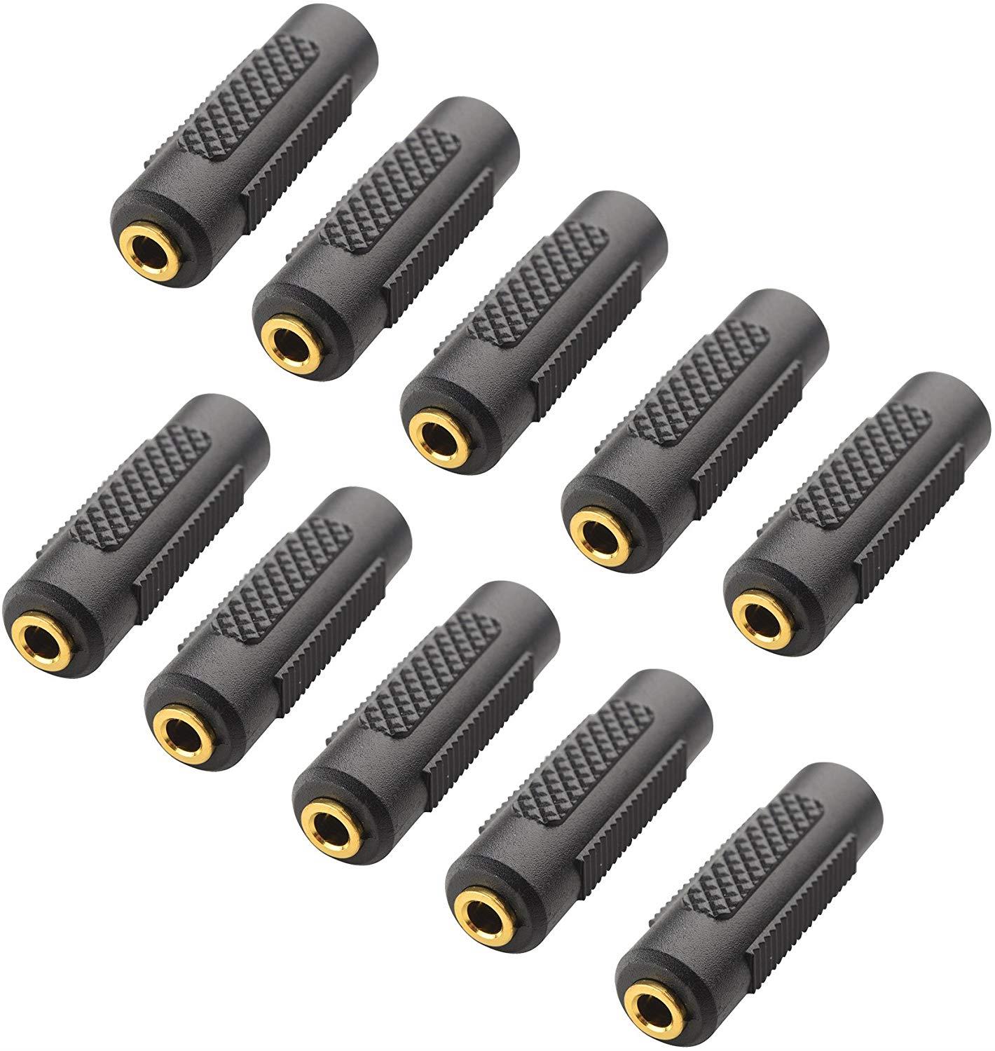 Cable Matters 10-Pack, Gold Plated 3.5 mm Stereo Audio Coupler