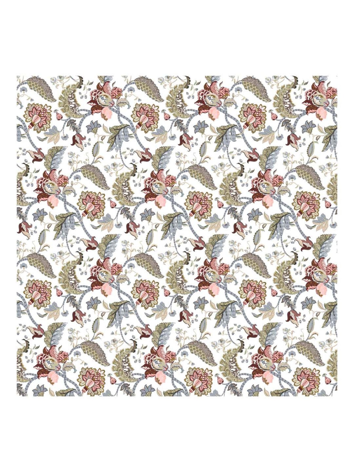 BELLA CASA Genteel Floral Multicolor 180 TC Cotton Bedsheet with 2 Pillow Covers